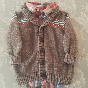 Lot sweater with matching dress shirt